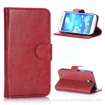 Crazy Horse Texture with Card Slots Flip Stand PU Leather Case for Samsung Galaxy S4 I9500